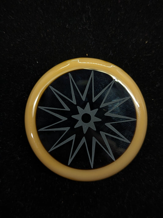 Black Star Disk Pendant