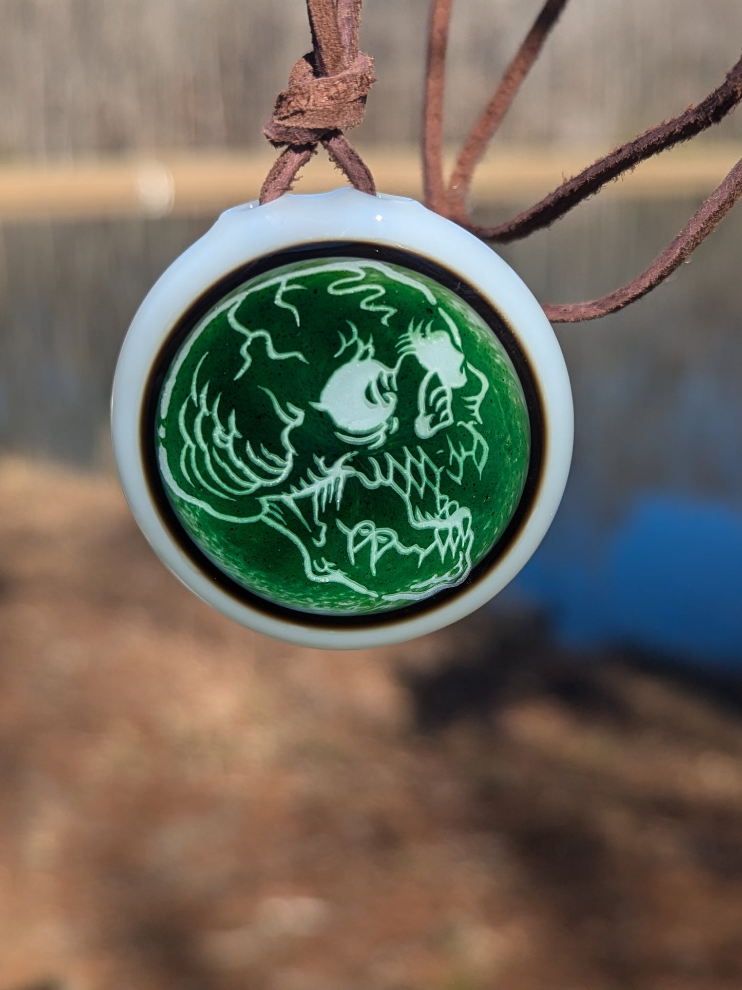 Green Skull Pendant