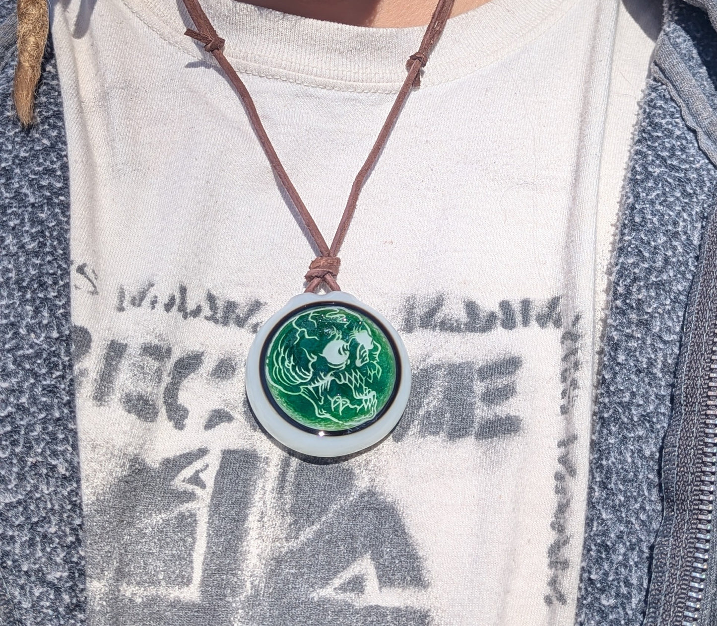 Green Skull Pendant